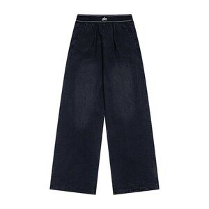 Alo Yoga Tencel Denim Wide Leg Pants Washed Black